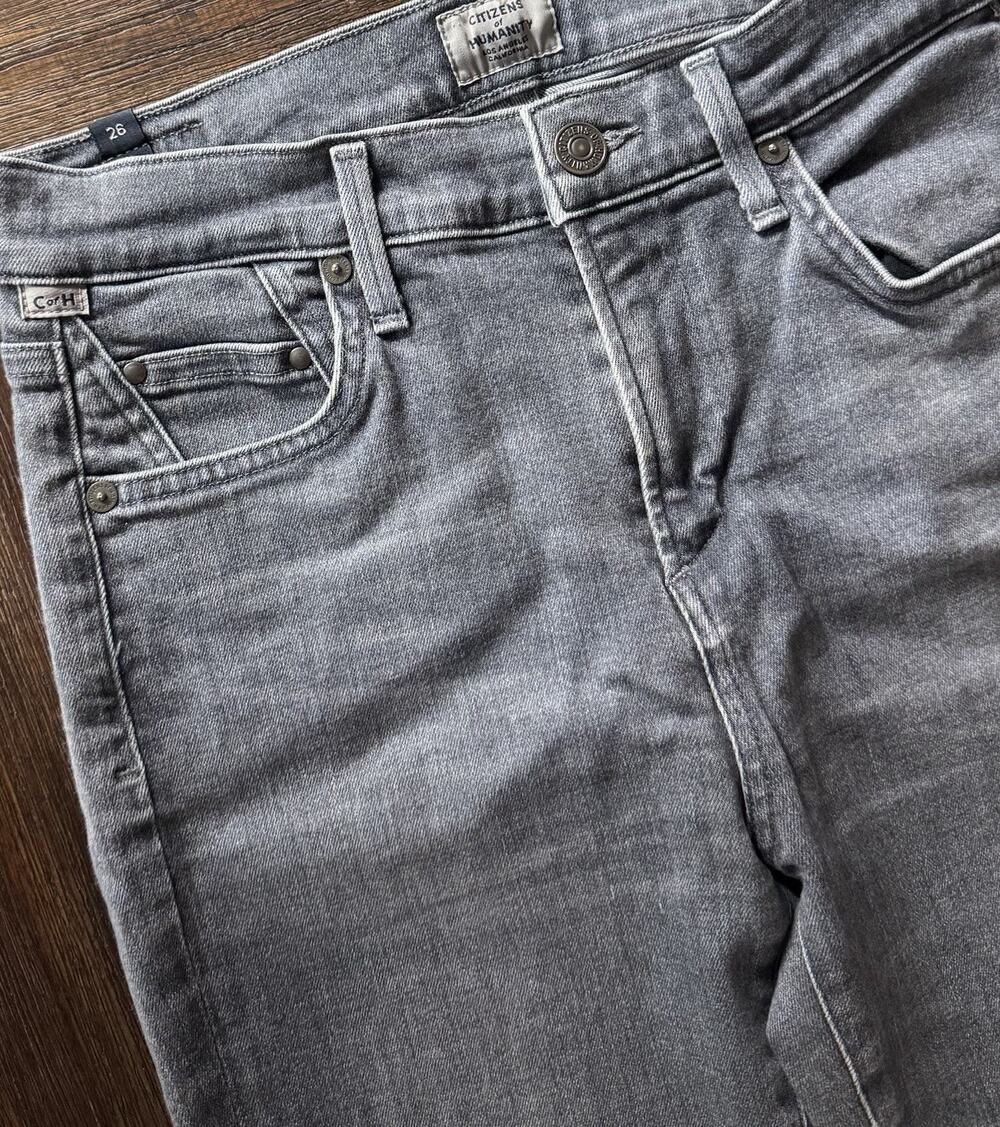 Citizens Of Humanity Jeans Women’s 26 Gray Rocket High Rise Crop Stretch